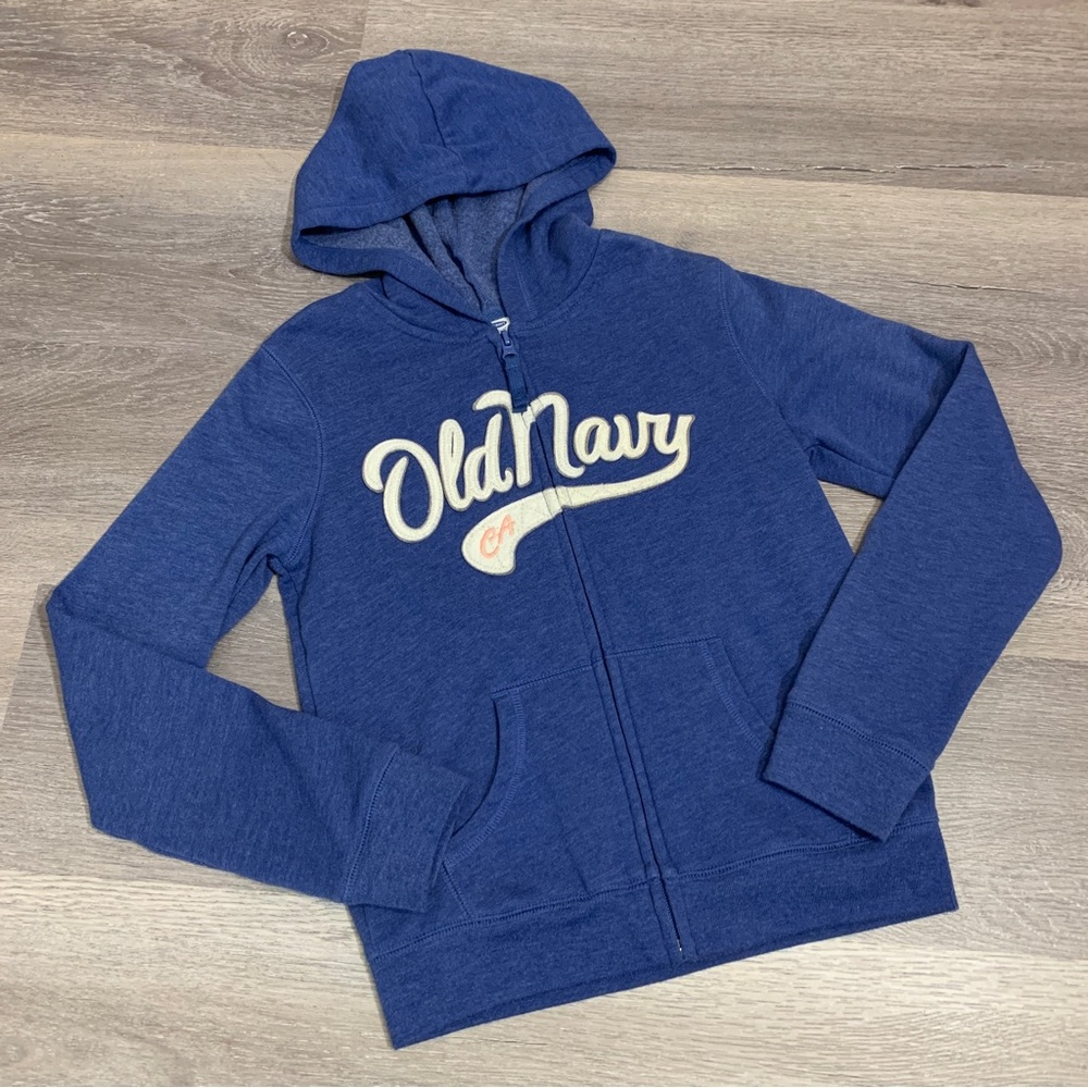 Old Navy Kids Full Zip Logo Hoodie - Size L (10/12)